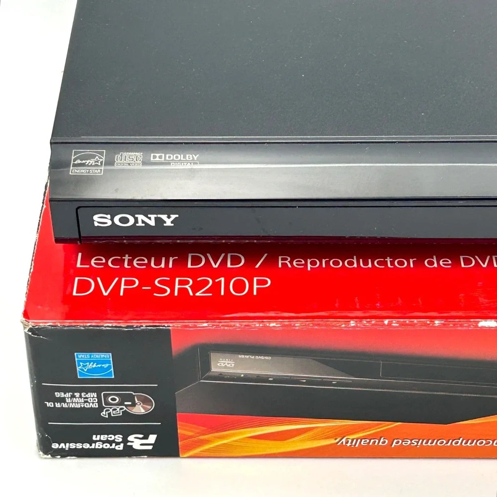 Sony DVD Player DVP-SR210P Progressive Scan Ultra Slim Boxed w/ Remote Boxed